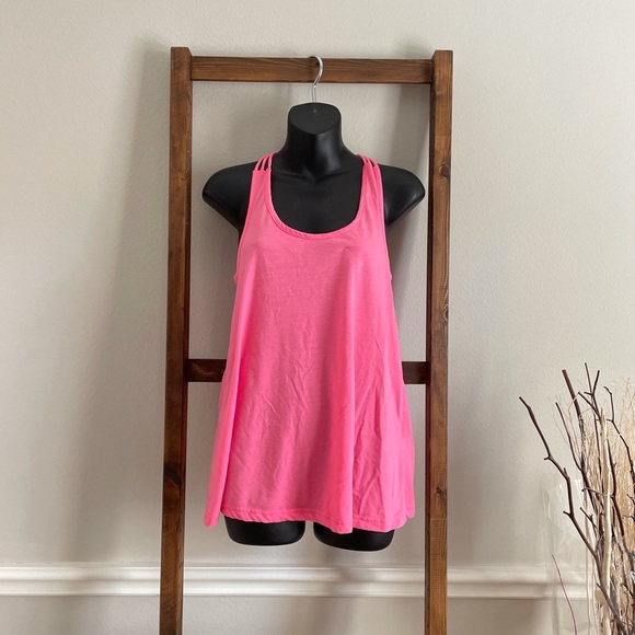 Hot pink razor back work out tank top - Picture 2 of 3